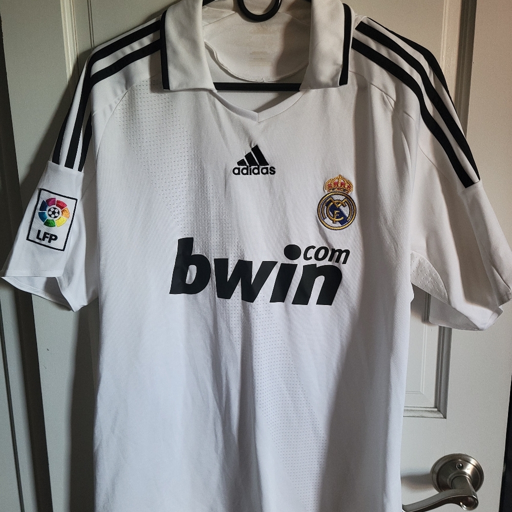 Adidas Real Madrid White and Black Soccer Jersey